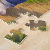 Hartverscheurend Schattig: 3D-Cartoonkonijn Voelt Legpuzzel (Zijkant)