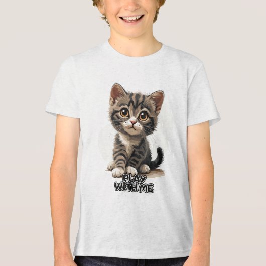 Hartversmeltend Kitten Tri-Blend Shirt (Voorkant)