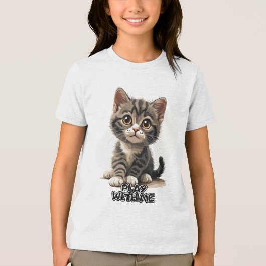 Hartversmeltend Kitten Tri-Blend Shirt (Voorkant)