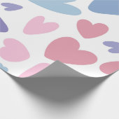 Hartverstrooiingspatroon van pastel cadeaupapier (Hoek)