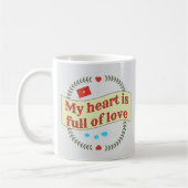 Hartverwarmend berichtontwerp koffiemok (Links)