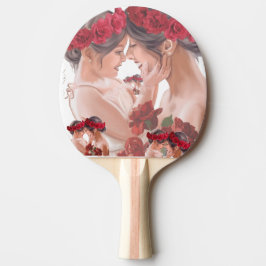 Hartverwarmend gepersonaliseerd bloemencadeau tafeltennisbatje