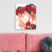 Hartverwarmend gepersonaliseerd bloemengeschenk canvas afdruk (Insitu (Woonkamer))