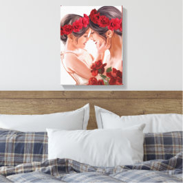 Hartverwarmend gepersonaliseerd bloemengeschenk canvas afdruk