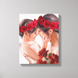 Hartverwarmend gepersonaliseerd bloemengeschenk canvas afdruk