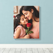 Hartverwarmend gepersonaliseerd bloemengeschenk canvas afdruk (Insitu (Houten vloer))