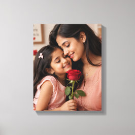 Hartverwarmend gepersonaliseerd bloemengeschenk canvas afdruk