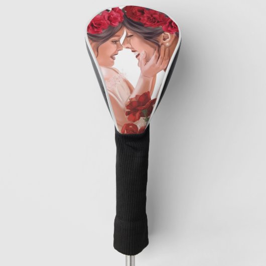 Hartverwarmend gepersonaliseerd bloemengeschenk golfheadcover (Voorkant)