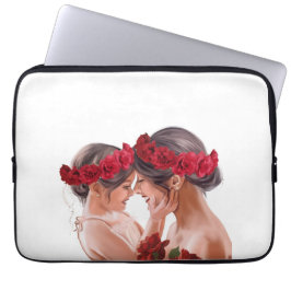Hartverwarmend gepersonaliseerd bloemengeschenk laptop sleeve