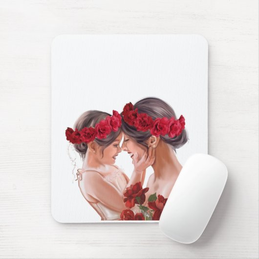 Hartverwarmend gepersonaliseerd bloemengeschenk muismat (Met muis)
