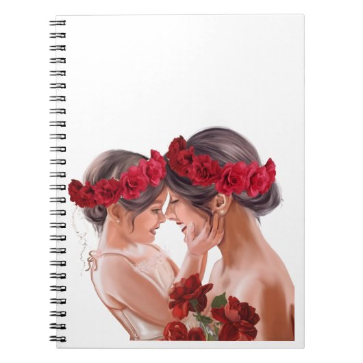 Hartverwarmend gepersonaliseerd bloemengeschenk notitieboek (Voorkant)