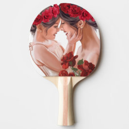 Hartverwarmend gepersonaliseerd bloemengeschenk tafeltennisbatje