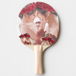 Hartverwarmend gepersonaliseerd bloemengeschenk tafeltennisbatje