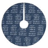 Hartverwarmend Kerstcitaat Patroon Witte Marine Kerstboom Rok (Voorkant)