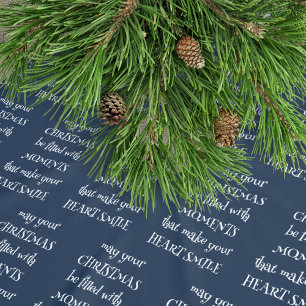 Hartverwarmend Kerstcitaat Patroon Witte Marine Kerstboom Rok