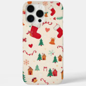 Hartverwarmend kerstpatroon Case-Mate iPhone case (Achterkant)