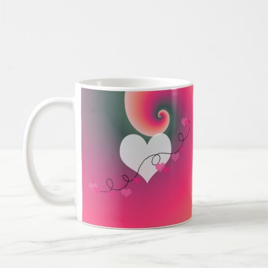 Hartverwarmend Romantisch Ontwerp Koffiemok (Links)