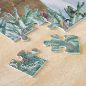 Hartverwarmend sneeuwlandschap met Kinder Legpuzzel (Zijkant)