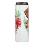 Hartverwarmend teckel paar in Waterverf Thermosbeker (Achterkant)