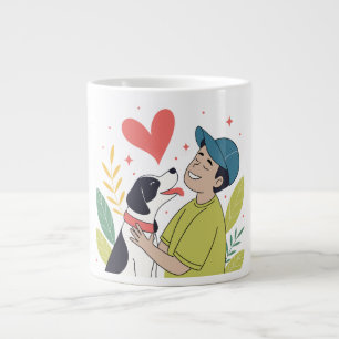 Hartverwarmende Boy Knuffelen Hond Mok