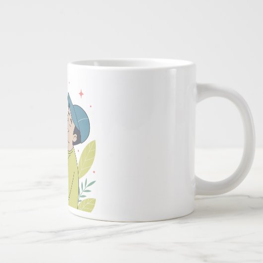 Hartverwarmende Boy Knuffelen Hond Mok (Rechts)