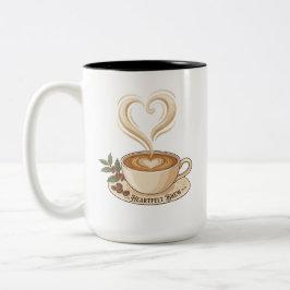 Hartverwarmende Brew Coffee Heart Tweekleurige Koffiemok