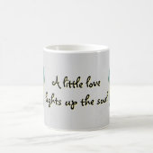 Hartverwarmende Cat Silhouette met Glowing Heart M Koffiemok (Center)