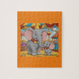 Hartverwarmende Dumbo en Mrs Jumbo Circus Puzzel Legpuzzel