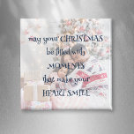 Hartverwarmende kerst Gezegde foto overlay Magneet<br><div class="desc">Hartverwarmende Kerst Gezegde foto overlay Navy tekst. Een warm en gezellig kerstcitaat bedekt met uw favoriete foto getint op de achtergrond. Moge Uw Kerstmis worden gevuld met Momenten die uw Hart doen glimlachen is in een grillig marineblauw script en kan worden gepersonaliseerd als u dat wenst. Tekstkleur en -stijl kunnen...</div>