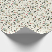 Hartverwarmende kerstdorp charme cadeaupapier (Hoek)