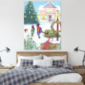 Hartverwarmende Kerstmis Canvas Afdruk (Insitu (Slaapkamer))