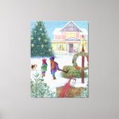 Hartverwarmende Kerstmis Canvas Afdruk (Voorkant)