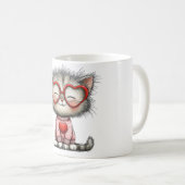 Hartverwarmende koffiemok met ontwerp van kitty (Voorkant rechts)