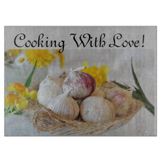 Hartverwarmende "Koken met Liefde" Snijplank (Voorkant)