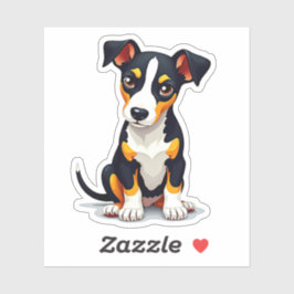 Hartverwarmende Manchester Terrier, kubistische st Sticker