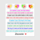 Hartverwarmende Moeder Quotes | Houd van Moeder St Sticker (Vel)