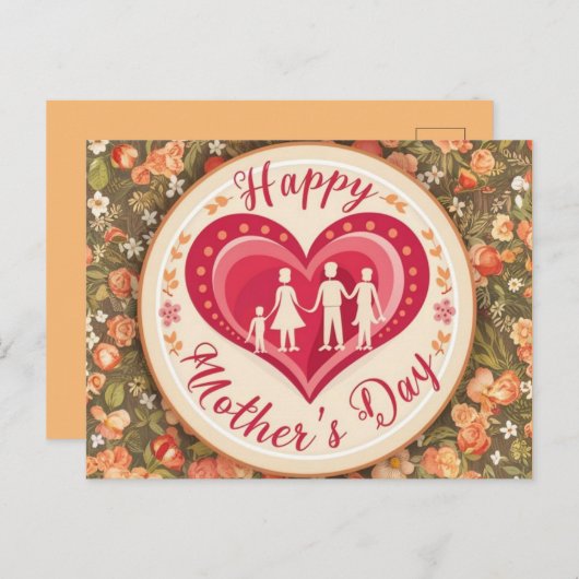 Hartverwarmende Moederdag Briefkaart (Voorkant / Achterkant)