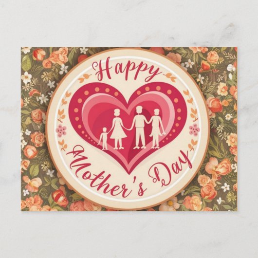 Hartverwarmende Moederdag Briefkaart (Voorkant)