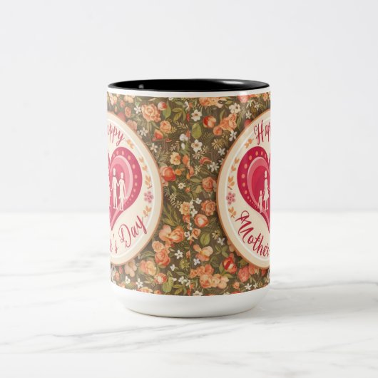 Hartverwarmende Moederdag Tweekleurige Koffiemok (Center)