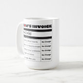 Hartverwarmende Moeder's Factuur - Uw waardering Koffiemok (Voorkant links)