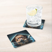 Hartverwarmende natte hond bij stormachtig weer kartonnen onderzetters (Insitu)