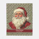 Hartverwarmende Retro Santa Blanket voor Christmas Fleece Deken (Voorkant)