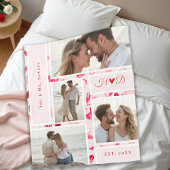 Hartverwarmende Romantische Foto Collage Fleece Deken