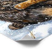 Hartverwarmende Straatkatten Winterse Sneeuw Scene Poster (Hoek)