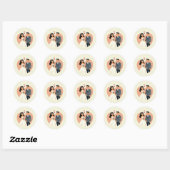 Hartverwarmende trouwstickers ronde sticker (Vel)