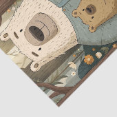 Hartverwarmende Vaderdag Illustratie van Beren Tissuepapier (Detail)