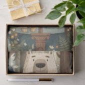 Hartverwarmende Vaderdag Illustratie van Beren Tissuepapier (Geschenk)