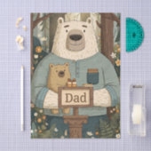 Hartverwarmende Vaderdag Illustratie van Beren Tissuepapier (Craft)