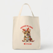Hartverwarmende Waterverf Corgi Feestelijke Hond C Tote Bag (Voorkant)