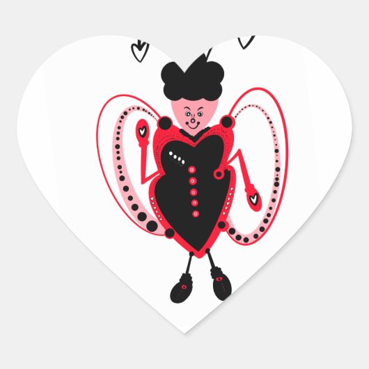 Hartvlinder Hart Sticker (Voorkant)